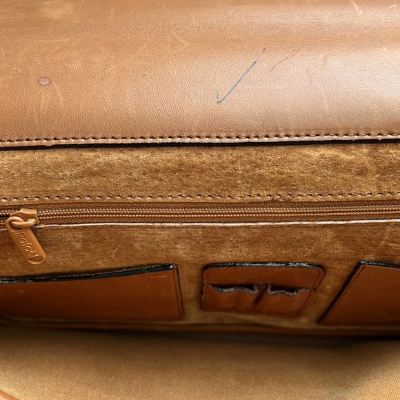 Rafael | Vintage Brown Leather Classic Briefcase Laptop Bag - Picture 9 of 15